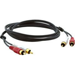 Кабель аудио 2RCA M на 2RCA M, 1.8 м., черный