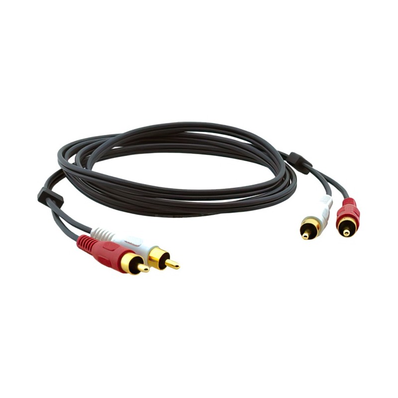 Кабель аудио 2RCA M на 2RCA M, 1.8 м., черный