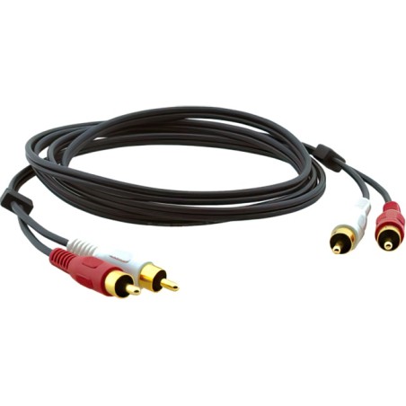 Кабель аудио 2RCA M на 2RCA M, 1.8 м., черный