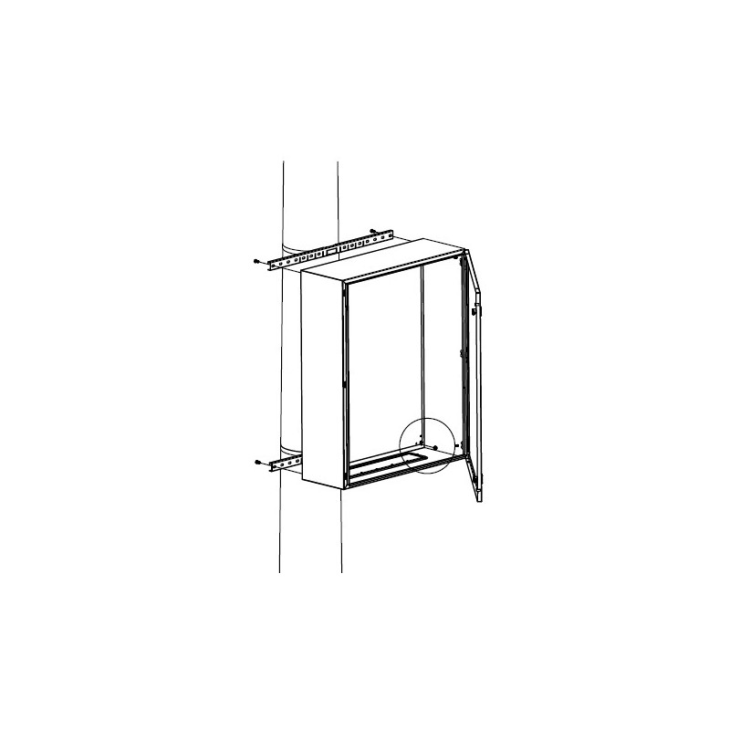 Комплект крепления шкафов CE/RAM box к столбу (ширина шкафа - 800 мм)