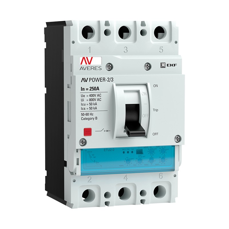 Выключатель автоматический AV POWER-2/3 250А 50кА ETU2.0