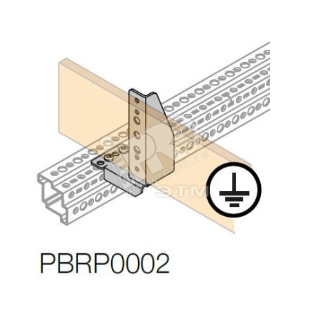 Держатель для шины PE, (2 шт.)