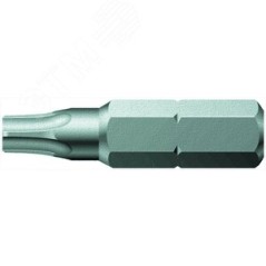 Бита 867/1 Z TORX BO с отверстием под штифт вязкая твердость хвостовик 1/4 C 6.3 TX 9 x 25 мм