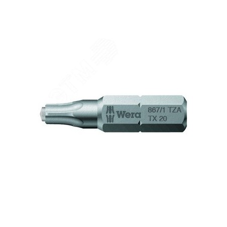 Бита 867/1 ZA SPAX T-STAR plus (TORX с цапфой) вязкая твердость хвостовик 1/4 C 6.3 TX 20 x 25 мм