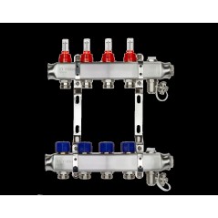 Комплект коллекторов SSM-12RF set с расходомерами и кронштейнами, 12 контуров