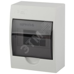 Корпус пластиковый навесной ЭРА SIMPLE ЩРН-П-06 IP41 прозрачная крышка белый