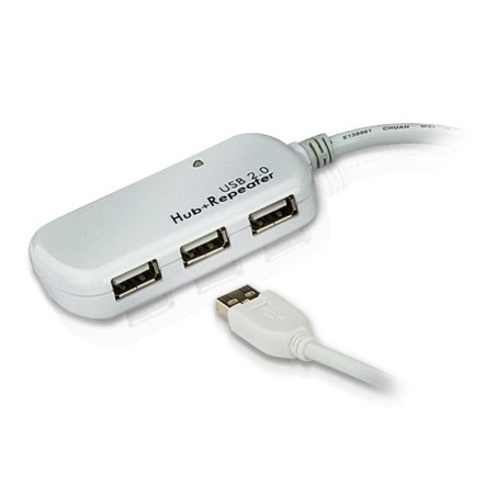 Удлинитель., 4 порта, USB 2.0, питание от шины, некаскадируемый 12 м/ USB 2.0 4-Port Hub with Extension Cable 12m