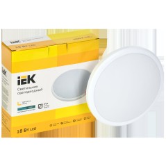 Светильник LED ДПБ 3003 18Вт IP54 4000K круг белый IEK