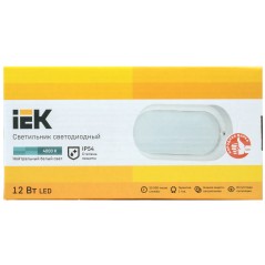 Светильник LED ДПО 4012 12Вт IP54 4000K овал белый IEK