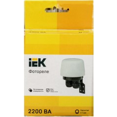 Фотореле ФР 603 макс. нагрузка 2200ВА IP66 белый IEK