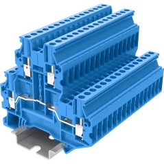 Клемма TU 2-уровневая винтовая, сечение 2,5 мм. кв., синяя