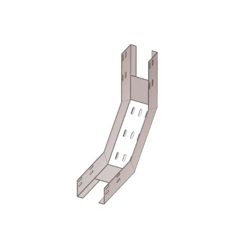 Лоток перфорированный КП 150х50 У3 для поворота трассы вверх на 90, окрашенный, S1,5