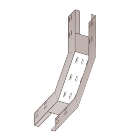 Лоток перфорированный КП 150х50 У3 для поворота трассы вверх на 90, окрашенный, S1,5