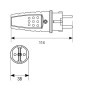 Вилка прямая c/з каучук 16А 250В IP44 цвет красный (еврослот)