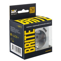 BRITE Розетка с заземлением с защитными шторками 16А с USB A+A 2,1А РЮш10-1-БрА алюминий