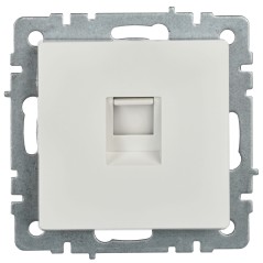 BRITE Розетка компьютерная RJ45 кат.5E РК10-БрБ белый