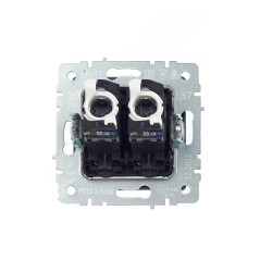 BRITE Розетка компьютерная двойная RJ45 кат.5E РК10-2-БрШ шампань