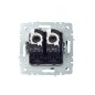 BRITE Розетка компьютерная двойная RJ45 кат.5E РК10-2-БрШ шампань