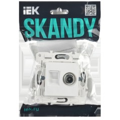 SKANDY Розетка двойная TV+RJ45 кат.6E SK-A15W арктический белый IEK