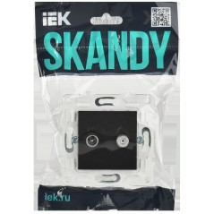 SKANDY Розетка двойная TV+SAT SK-A13Bl черный IEK