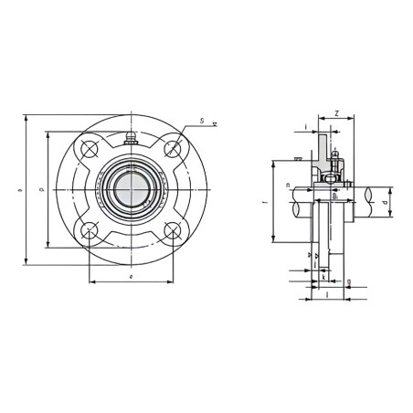 Подшипниковый узел UCFC204 TECHNIX