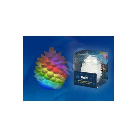 Фигурка светодиодная на батарейке Шишка 6,5*8 см RGB свет IP20 ULD-F004 RGB PINE CONE