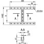 Профиль прямолинейный, L1750, толщ.2,5 мм, на 14 рожков