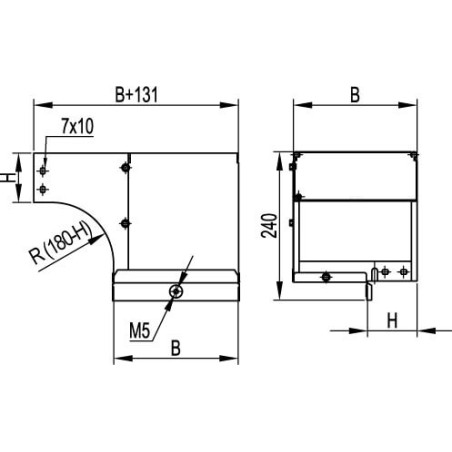 Профиль криволинейный, L1005, толщ.2,5 мм, на 8 рожков