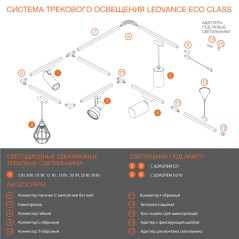 Светильник трековый ECO 1PH LEDVANCE 12Вт 1080Лм 4000КIP20