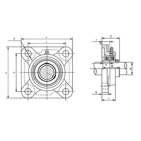 Подшипниковый узел UCF204 TECHNIX