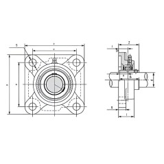 Подшипниковый узел UCF208 TECHNIX