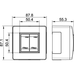 Угол горизонтальный 90 градусов 80x600 R-300