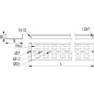 Лоток перфорированный 100х100 L 3000 толщ. 1,0 мм, цинк-ламельный