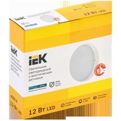 Светильник LED ДПО 2011Д 12Вт IP54 4000К круг белый с АД IEK