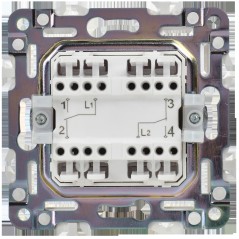 SKANDY Выключатель 2-клавишный проходной 10А SK-V05W арктический белый IEK