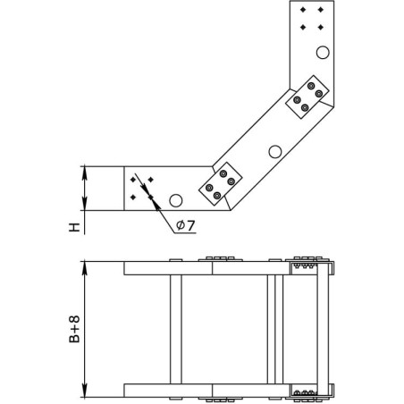 Лоток 600х80 L3000, цинк-ламельный