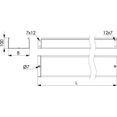 Профиль BPF, для консолей быстрой фиксации BBF, L1200, толщ.2,5 мм