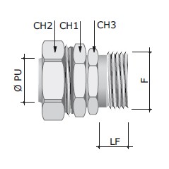 Муфта поворотная металлорукав-коробка DN 10,М16х1,5,наружная резьба