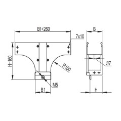 Муфта металлорукав-коробка DN 15,М16х1,5 внутренняя резьба