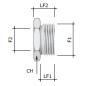 Переходник M32x1,5 ( наружн. резьба)/ M20x1,5 (внутр. резьба)