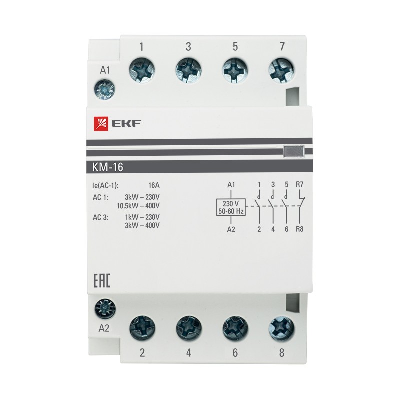 Контактор модульный КМ 16А 2NО+2NC (3 мод.) PROxima