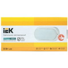 Светильник LED ДПО 4011 8Вт IP54 4000K овал белый IEK