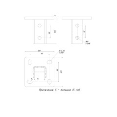 STRUT-подвес одинарный 120х120мм EKF