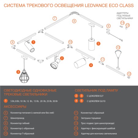 T-Соединитель белый для шинопровода LEDVANCE