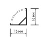 Профиль PAL 1616 (комплект) угловой 2м анодированный для светодиодной ленты