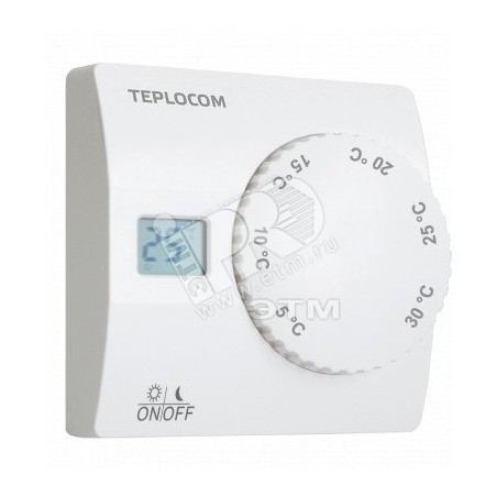 Термостат комнатный Teplocom TS-2AA/8A, проводной, реле 250В, 8А