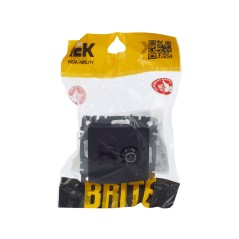 BRITE Розетка двойная TV+RJ45 кат.5E РТВ/РК12-БрГ графит