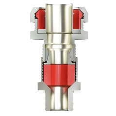 Взрывозащищенный кабельный ввод серии КАЕРМ для бронированного и небронированного кабеля в металлорукаве COSMEC Dn:26 М25х1,5 d: