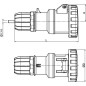 Гайка соединительная М12х40, нержавеющая сталь