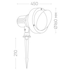 Тротуарный светодиодный светильник на колышке, 85-265V, 6W RGB IP65 ,SP2705